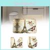 Floral Butterfly Iron Tower Bath Rug Collection Non Slip Waterproof Floor Mat For Bathroom