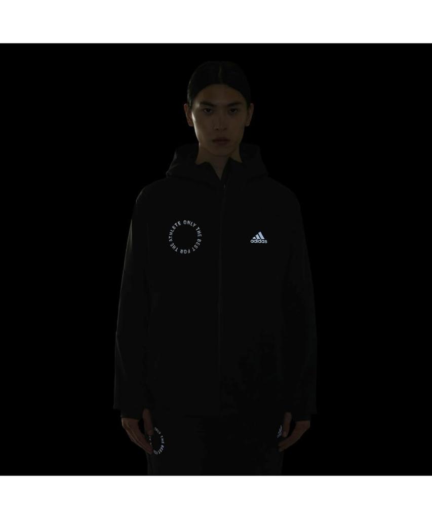 adidas Regular Fit Bonded Fleece Hooded Track Top Standard.1 Triple-Layer Full-Zip KWY05-JH1031 (Black/LL/Men's)