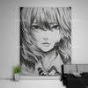 Kawaii School Girl Tapestry Wall Decor Anime Tapestry Manga Aesthetic Room Decoration Meme Tapestries Art Poster For Home
