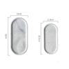 Nordic Creative White Marble Ceramic Jewelry Storage Tray Oval Ellipse Fruit Tray Decorative Plate Food Dessert Dish Tableware