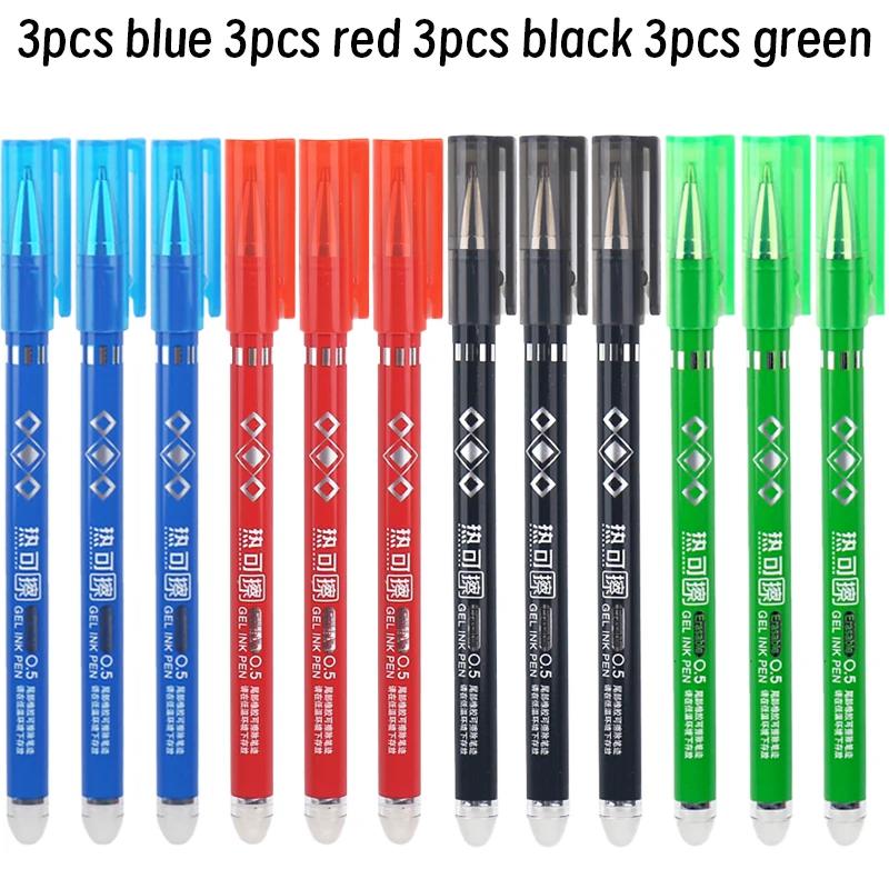 

Набор из 12 стираемых ручек, цветные гелевые ручки 0,5 мм, моющаяся ручка для школьных и офисных принадлежностей для письма, канцелярские товары
