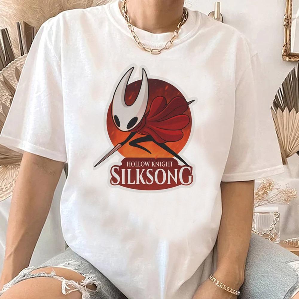 Fashion Men and Women's T-shirt Hollow Knight Print T-shirt Loose Short Sleeve Tops Summer Casual Round Neck Kids Tees Clothing