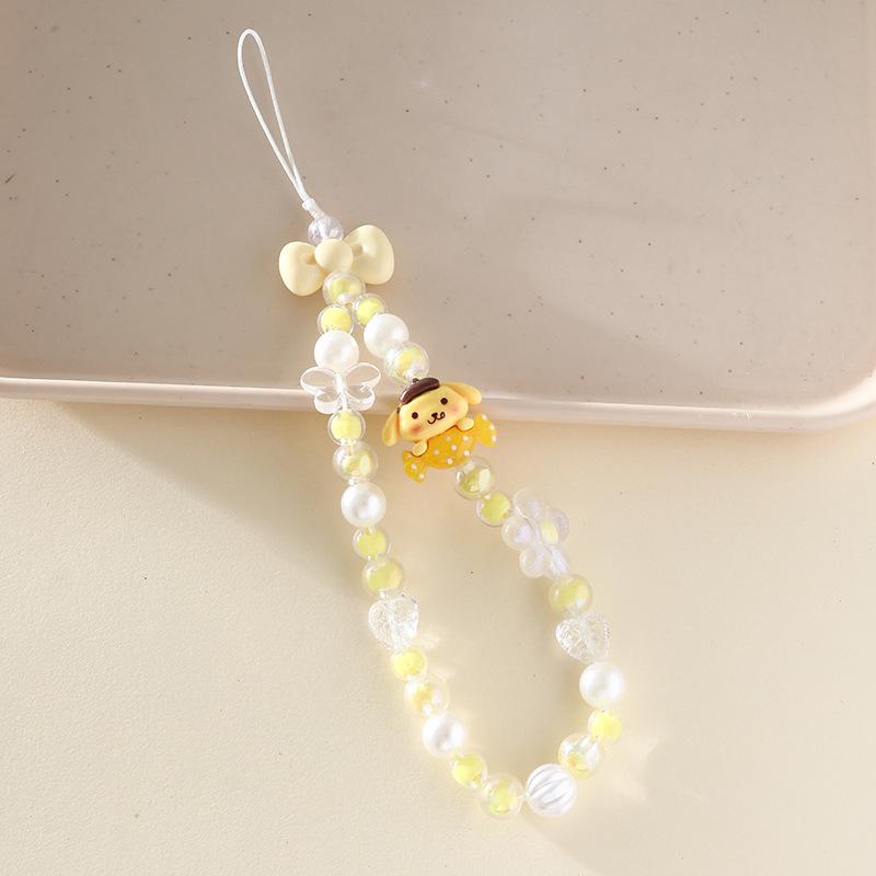 Niedlicher Sanrio Melody Hello Kitty Kuromi Cinnamorol Acryl Schlüsselanhänger Handkette Telefonkette Telefonzubehör Schmuckzubehör