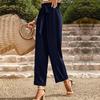 Solid Color Loose Fitting Pants for Women Summer Commuting Temperament Style