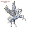 Luxury Enamel Pegasus Brooch: Mythical Horse Pin for Men