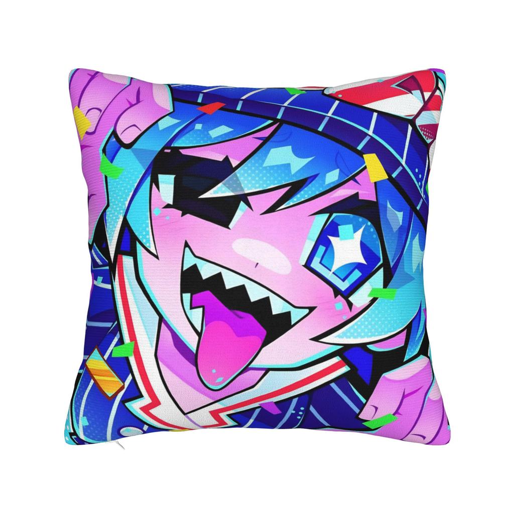 Chibi Mesmerizer Kasane Teto Square Pillowcases Sofa Kawaii Cushion Case Virtual Singer Home Decoration Pillowcase 40*40