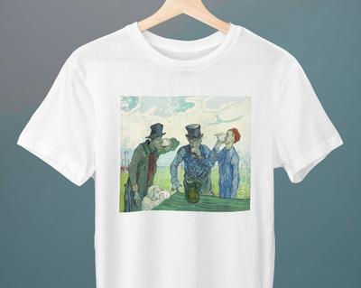 The Drinkers, Vincent Van Gogh Painting, Unisex T-Shirt, Art T-Shirt, Drinking T-Shirt, Cool Gift, Gift for Her, Gift for Him