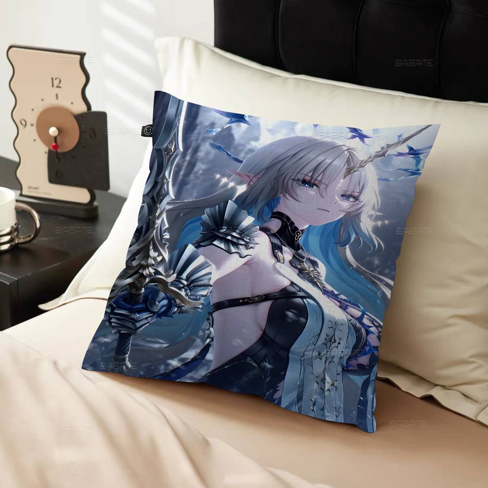Wuthering Waves Cartethyia Cushion Cover Pillow Cover Decor Pillowcase Printed Cushion Case for Couch
