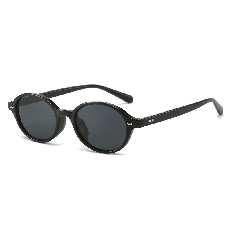 Koreanische Retro-Sonnenbrille mit ovalem Rahmen und Leopardenmuster - Formt kleine Gesichter, Modischer High-End-Streetstyle für Damen