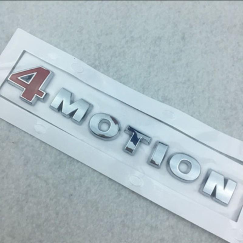 Αυτοκόλλητο πίσω εμβλήματος αυτοκινήτου 1X 4 MOTION 4motion Red & Chrome