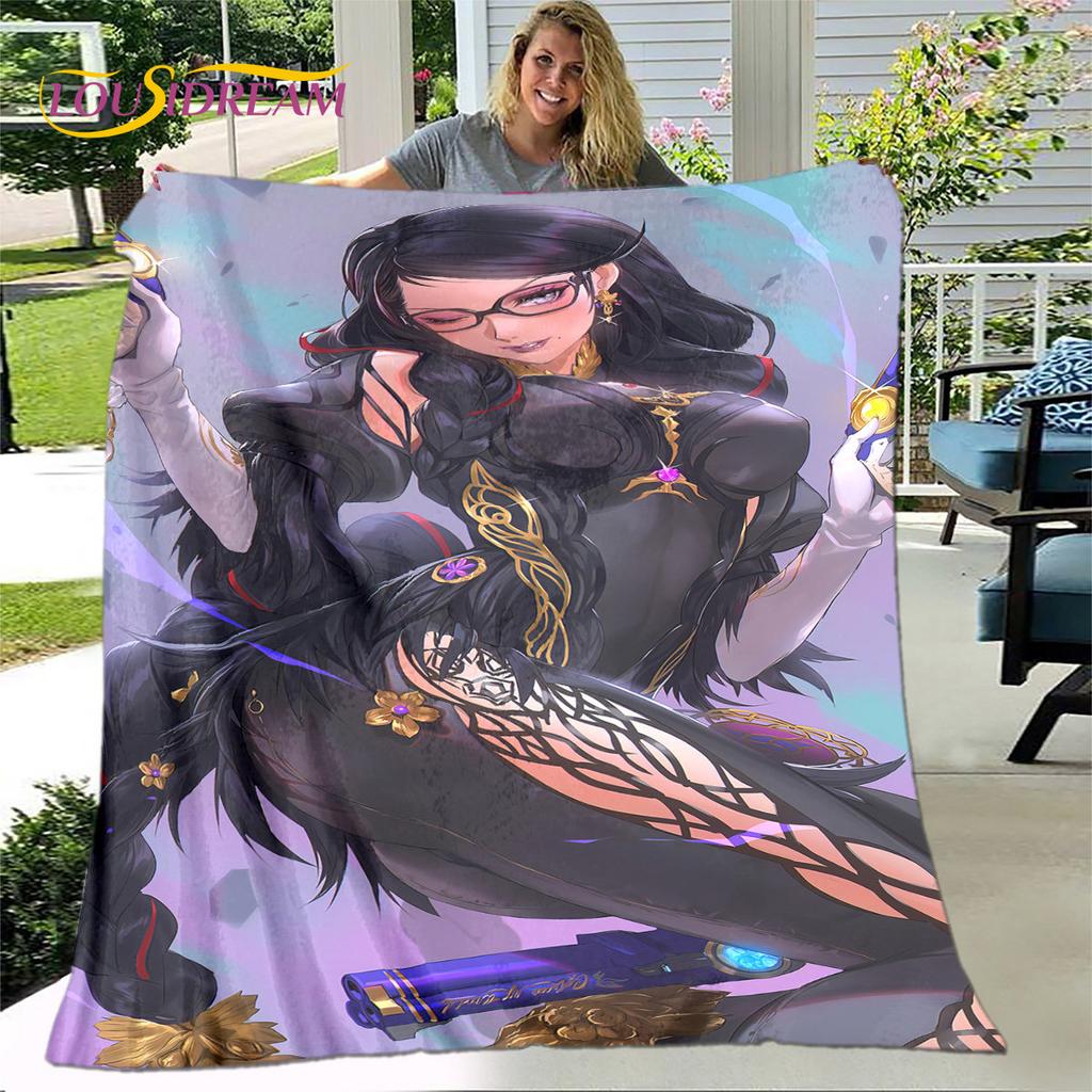 Bayonetta Sexy Game Gamer Cartoon Soft Plush Blanket,Flannel Blanket Throw Blanket for Living Room Bedroom Bed Sofa Picnic Cover