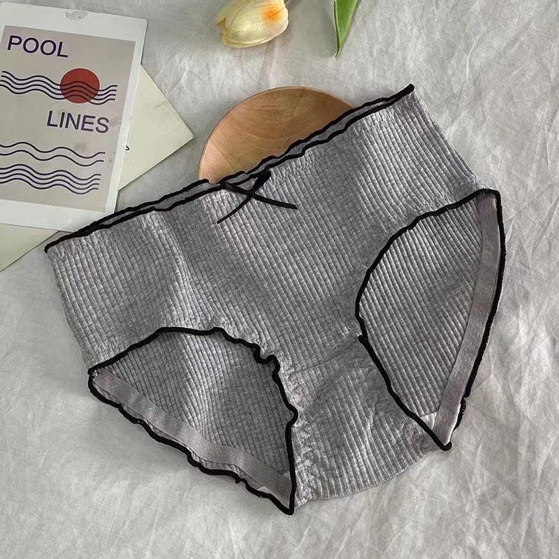 

Женское нижнее белье трусики сексуальные кружевные трусики трусы-слипы с бантиком из ниток для девочек со средней посадкой бесшовные трусы женское белье XL серый