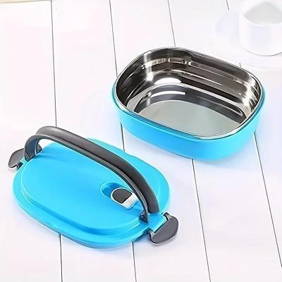 1 Stück Rechteckige Lunchbox, Bento-Box, Isolierte Lunchbox für Studenten und Büroangestellte, Tragbare Lunchbox, Einschichtige Lunchbox