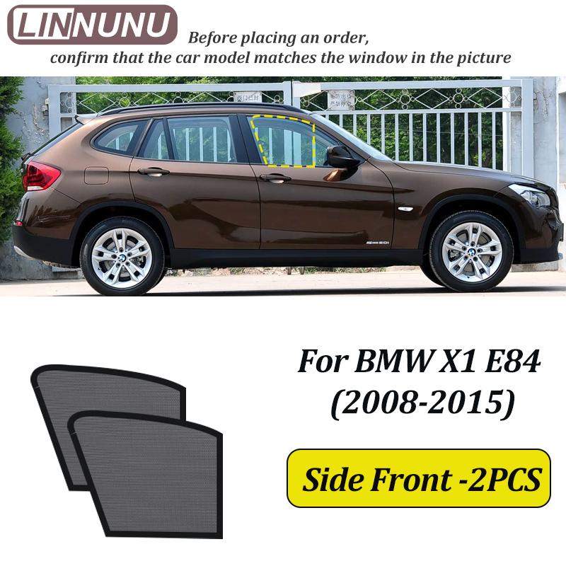 LINNUNU Für BMW X1 E84 2008-2015 18i 20i Magnetischer Auto-Sonnenschutz Windschutzscheibenvorhang Seitenscheiben-Sonnenschutz Zubehör UV-Schutz