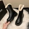 2024 Neue Winter Warme Fleecegefütterte Verdickte Schneestiefel Damen Baumwolle Stiefeletten Dicke Sohlen für Wärme Komfort
