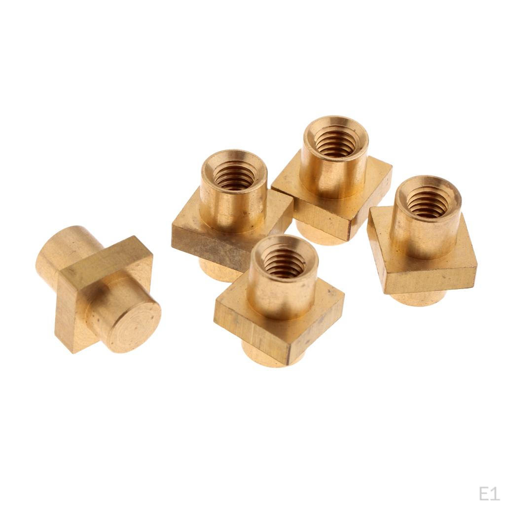 5pcs Brass To Plastic Molding M6 X 12mm Embedded Nut Replacement