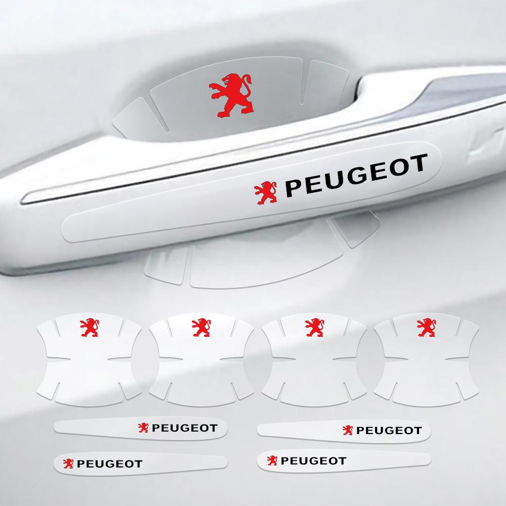 2026 Heißer Autoaufkleber 4/8 Stück Autotürgriff Handgelenk Transparente Schutzfolie Kratzfester Aufkleber für Peugeot 207 3008 206 208