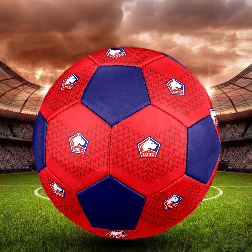 LOSC Lille Indoor Soccer Ball Colorful All Ages Size 5 Machine Stitched PVC Competition Ready Durable High-Bounce