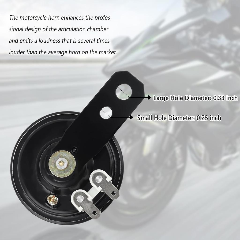 Motorcycle Horn Speaker,12V 105db Super Loud Car Mini Air Horn for Warning Attention,Essential Waterproof Electric Horn Motorcycle Accessories for