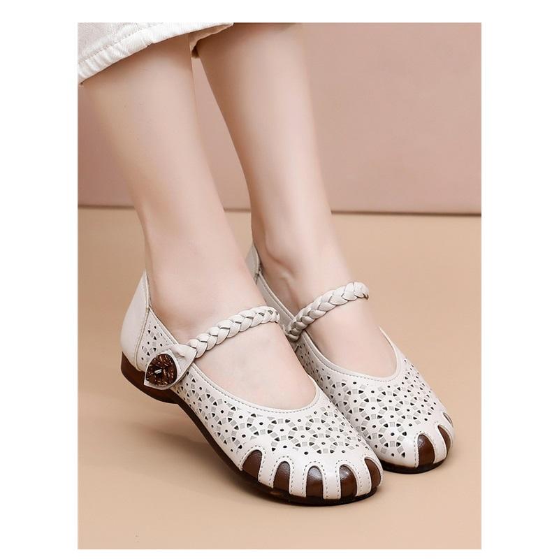 Summer Hollow Soft Sole Soft Leather Sandals