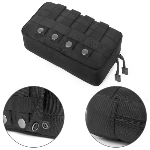 TRIWONDER MOLLE Pouch, Airsoft Pouch, Tactical Military Backpack, Belt Pouch, Dump Pouch, Bag for Fishing and Accessories (Black)