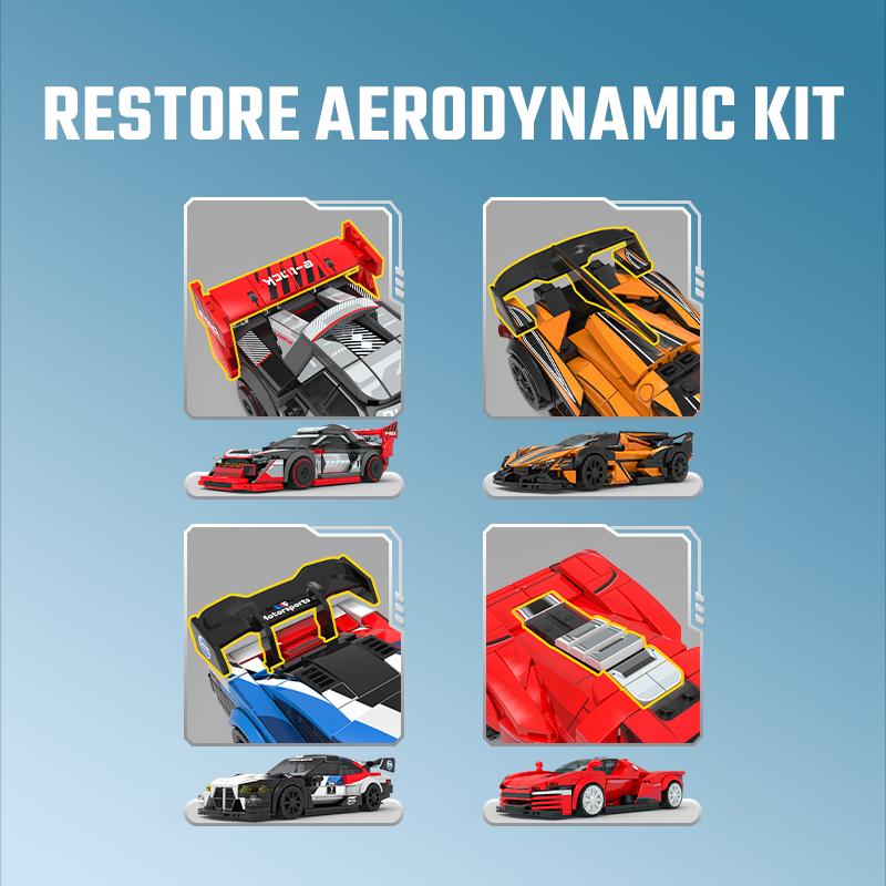 SEMBO Sports Car Assemblage Building Blocks MOC Racing Vehicle Technical Auto Models Car Construction Set For Boys Toys Gifts