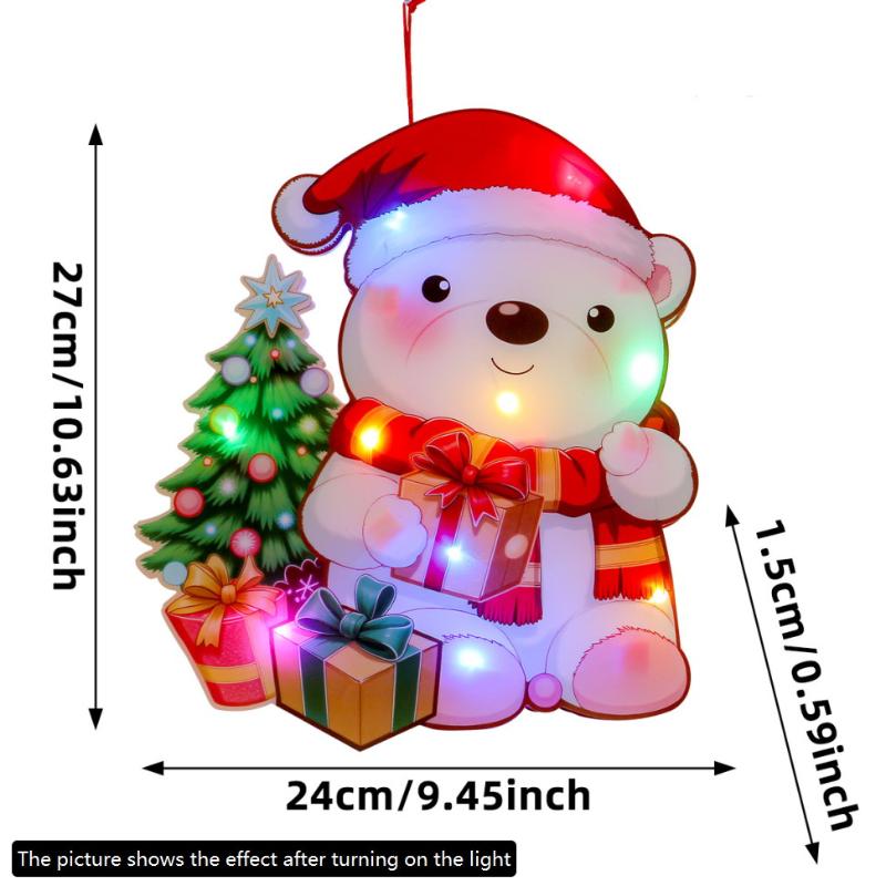 2025 Christmas Luminous Door Hanging Decorations Christmas Home Diy Decorations Scene Layout Decorations