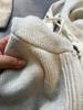 Women's Loose Hooded Knit Cardigan - Thick, Soft Double Zipper Jacket for Spring/Autumn
