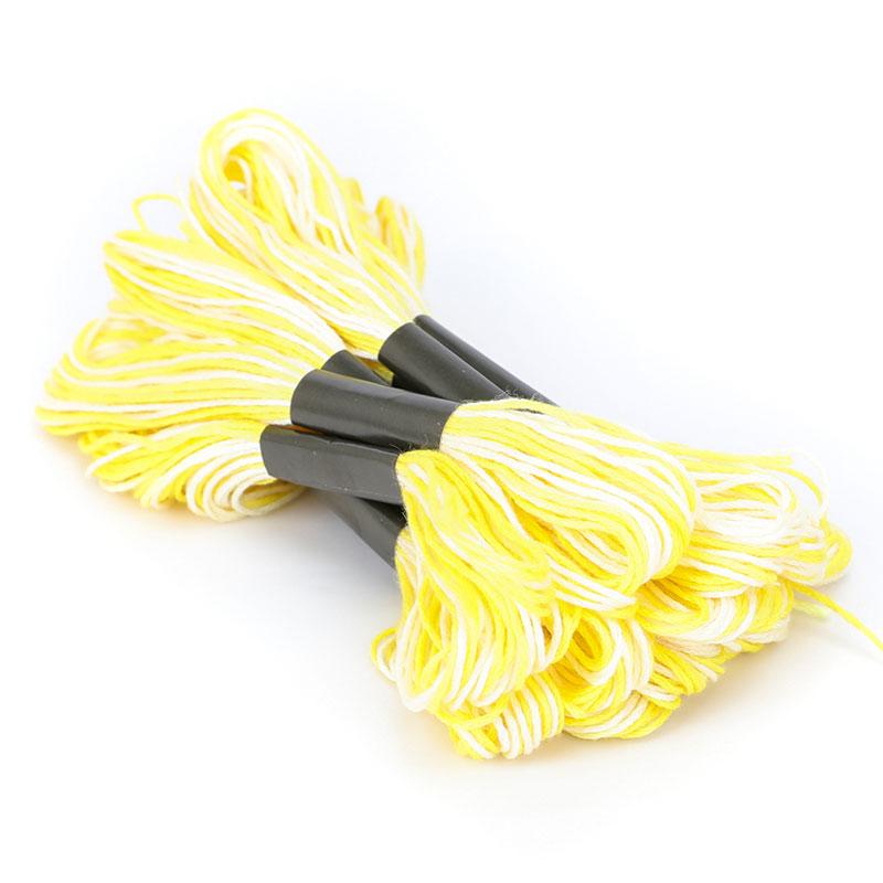 12 Pcs/lot Cross Stitch Embroidery Floss Dyeing Line Threads DIY Weave Bracelet String Sewing Threads MultiColor Embroidery