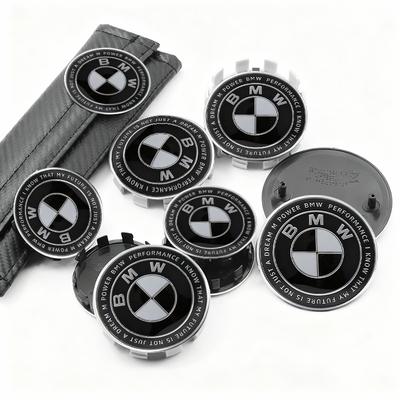 FDS19 7Pcs For E36 F20 E46 E39 E38 E90 E53 M X3 X6 Car Front Hood Trunk Logo Hub Center Cover Steering Wheel Center Badge Stickers