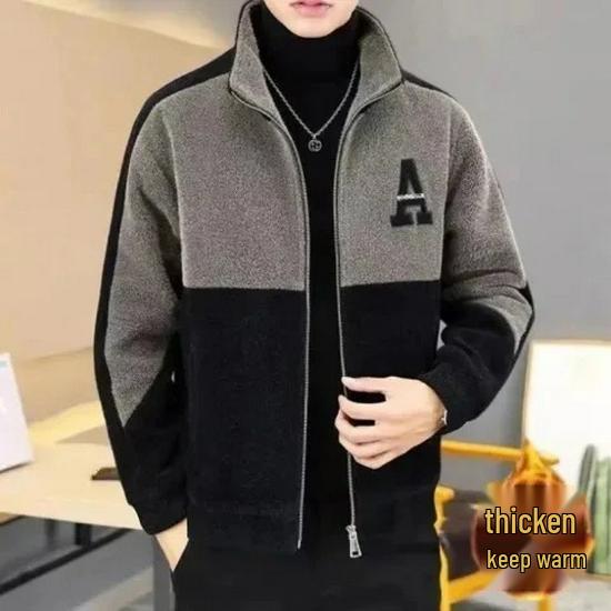 Herfst/Winter 2024 Heren Dikke Berber Fleece Lamswol Jas