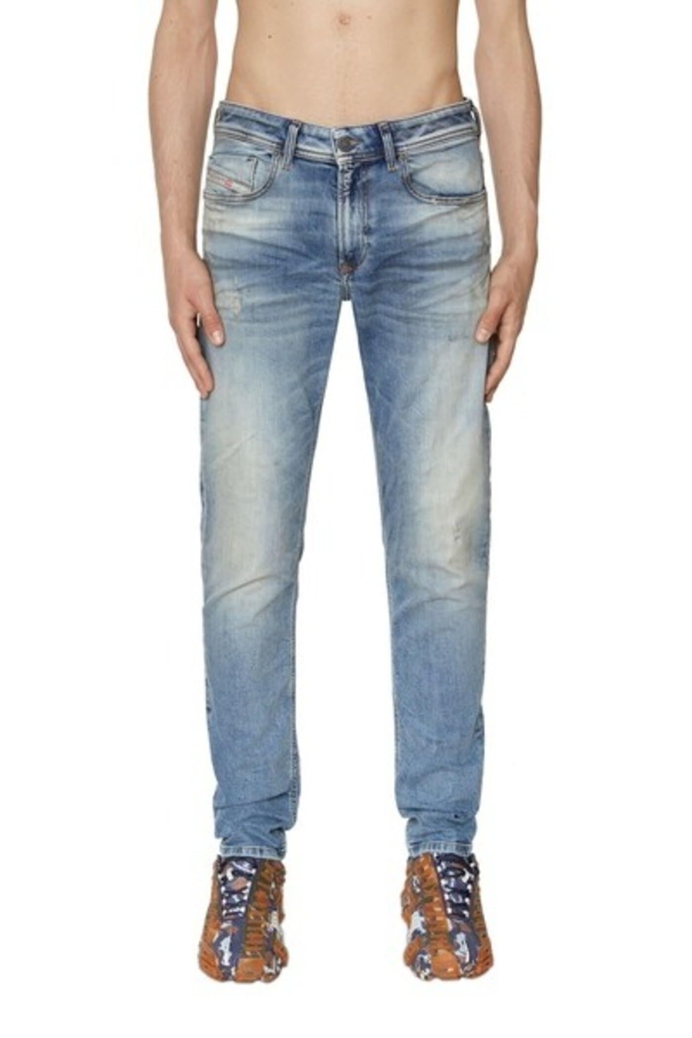 

22FW Денім Лоу Індиго 01 [Diesel] Чоловічі Штани, Скінні, Талія, A03595068BI, 28 дюймів, Синій,