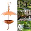 Rustic Hanging Platform Feeder Iron Bird Rest Station Umbrella-Shaped Bird Feeder  Garden
