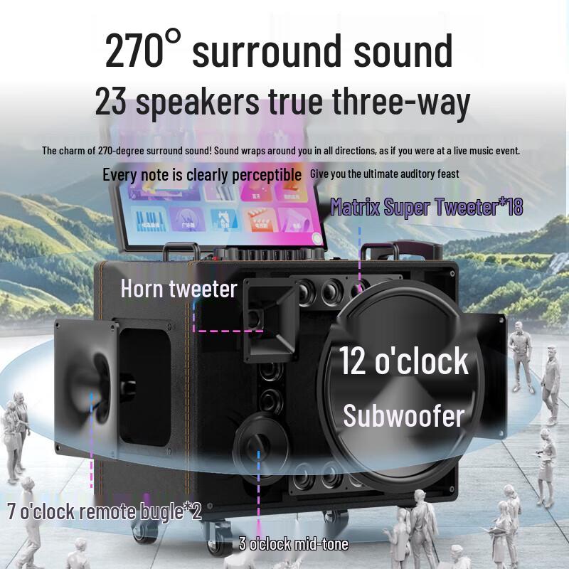 SANSUI Q125 All-in-One Karaoke System (CN Version)