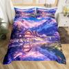 Japanese Landscape Duvet Cover Set For Teens Adults Queen Quilt Covers Lightweight Down 2 Pillowcases 1 Duvet Cover No Comforter