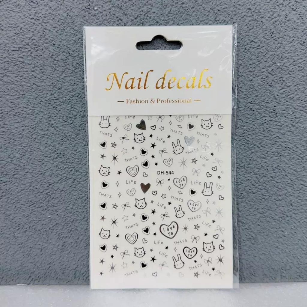 MINKYS Ins Transparent Cool Girl DIY Decorative Nail Sticker for Scrapbooking Cute Journal Sticker Stationery