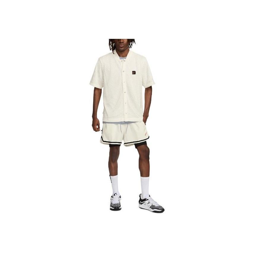 

Nike Баскетбольная майка Dri-FIT с короткими рукавами и бейсбольным воротником, мужская бежевая FN3039-133 M