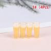 4Pcs 1:12 Dollhouse Miniature Beer Glass Resin Small Cup Model Doll House Decor