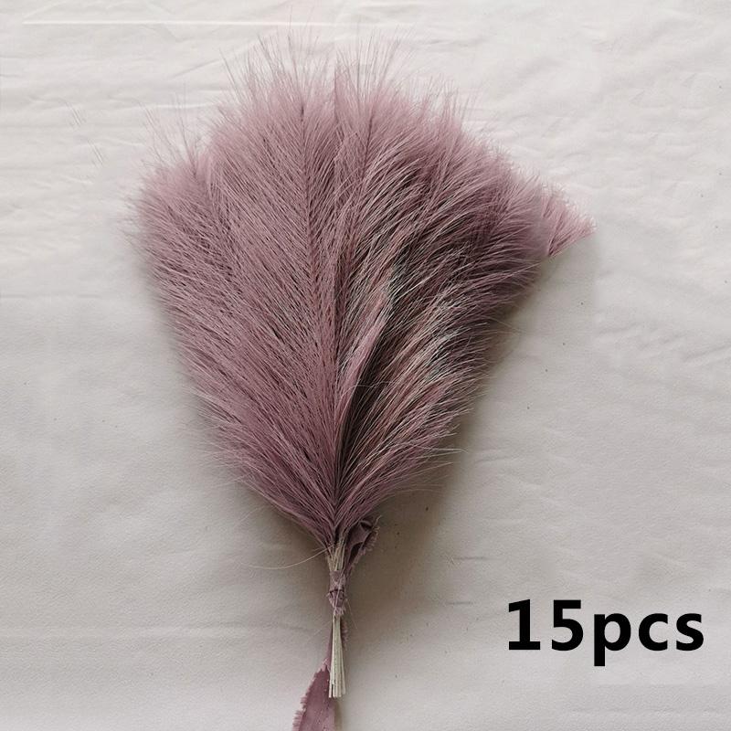 15pcs Artificial Pampas Grass Flower Bouquet For Home Wedding Decoration DIY Party Bedroom Fake Plant Flowers Vase Decor Reed