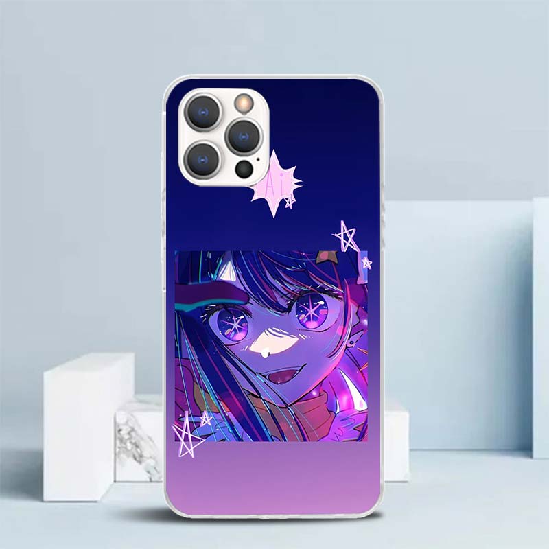 Japan Anime Oshi No Ko Soft Cover for iPhone 16 17 Air 15 14 Pro Max 16E Phone Case 13 Mini 12 11 7 SE 8 Print Pattern Fit Cases