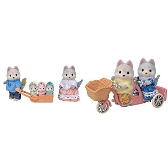 Sylvanian Families Dolls Husky Family FS-41 Friendly Cycling Set - Siblings DF-15Set Purchase
