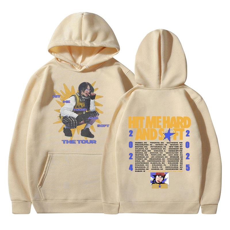Hit Me Hard and Soft Tour 2024-2025 Hoodies Men Women Fashion Hip Hop Oversized Sweatshirt Casual Long Sleeve Pullover Fans Gift