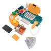 Cash Register Toy for Kids with Checkout Scanner Play Food Set Play Calculator Credit Card Rder Voice Broadcast Pretend Cash Register