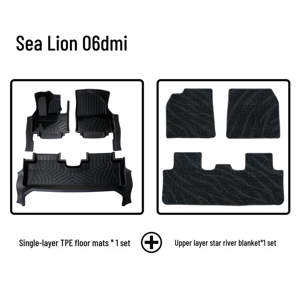 BYD Sea Lion 06dmi TPE Car Floor Mats & Door Sill Protectors - Eco-friendly & Odorless