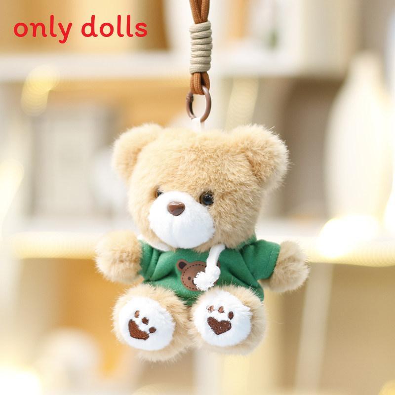 Bear Plush Hoodie Keychain With Clothing Design For Girls Gift And Bag Decoration