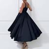 Spring New Arrivals Women's Wear Elegant Figure-Hugging Square Neck Patchwork A-Line Dress