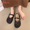 Fashion Aphixta New Summer Breathable Mesh Women Slippers Slip On Buckle Shoes Round Toe Flip Flops Beach Flat Heel Silver Slides Mules