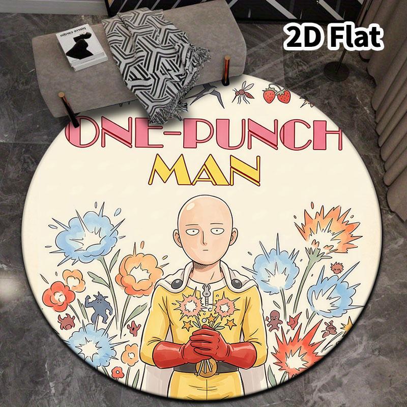Onepunch Man Round Area Rug Carpet Rug For Living Room Bedroom Sofa Playroom Decor Nonslip Floor Mat