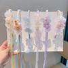 Floral Butterfly Hair Crown for Girls – Delicate Pearl & Silk Tassel Headpiece in Traditional Chinese Design