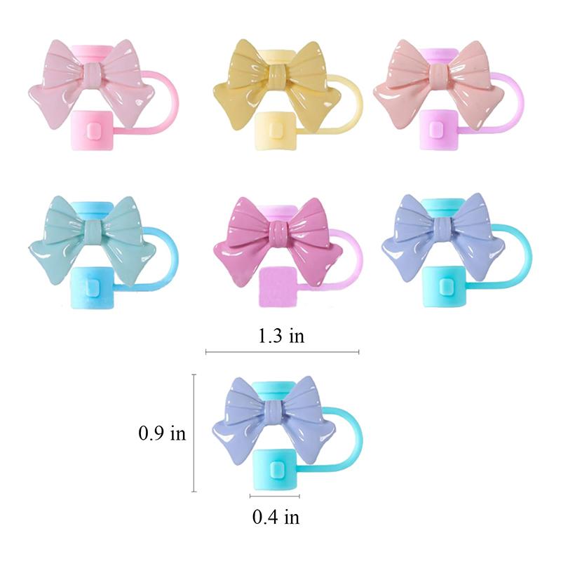 Bow Straw Cover Silicone Straw Covers Cap For 30&40 Oz Tumblers Reusable Straws Cute Tumbler Straw Topper Accessories